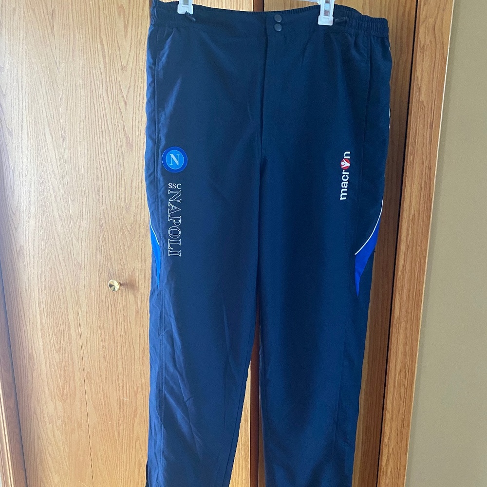Napoli Soccer training pants.  Men's.  Size XL.  Macron brand